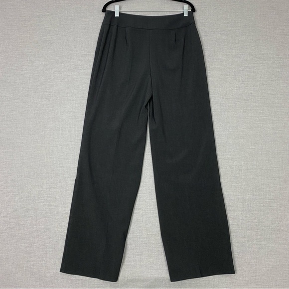 Marks & Spencer Dress Pants Womens Sz 12 Long Charcoal Grey Straight Leg Trouser - Picture 3 of 11